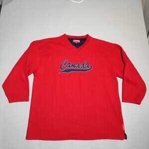 Canada Weather Gear pullover men's sz XL red colour winter sweatshirt 3/4 sleeve